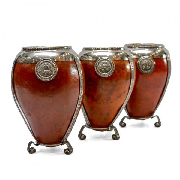 MAT056 MATE DE ALPACA C/FLEJES LABRADOS