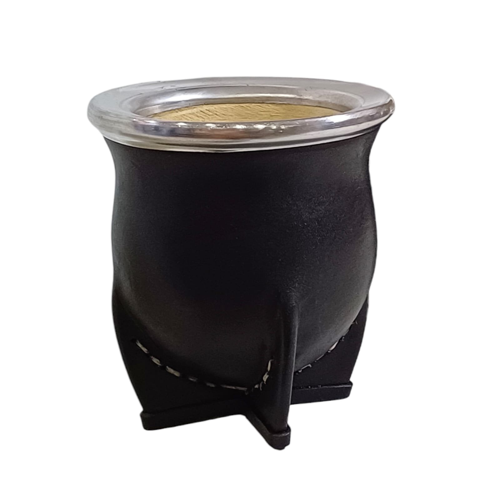 MATE URUGUAYO DE CALABAZA FORRADO EN CUERO MAT033CL - Imagen 2