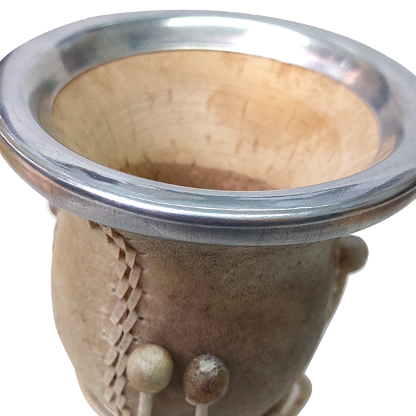 MAT369 MATE CUERO CRUDO 2 COSTURAS P/TIENTO - Imagen 2