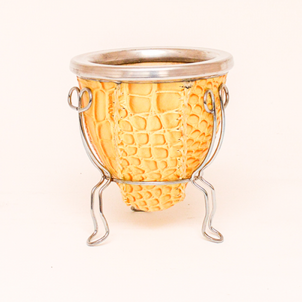 MATE DE CALABAZA FORRADO EN ECOCUERO MAT002N22