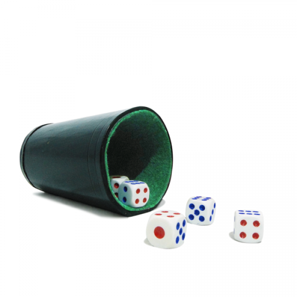 SET CUBILETE DE CUERO+5 DADOS -CUE001L - Imagen 3