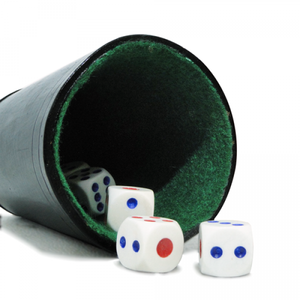 SET CUBILETE DE CUERO+5 DADOS -CUE001L - Imagen 2