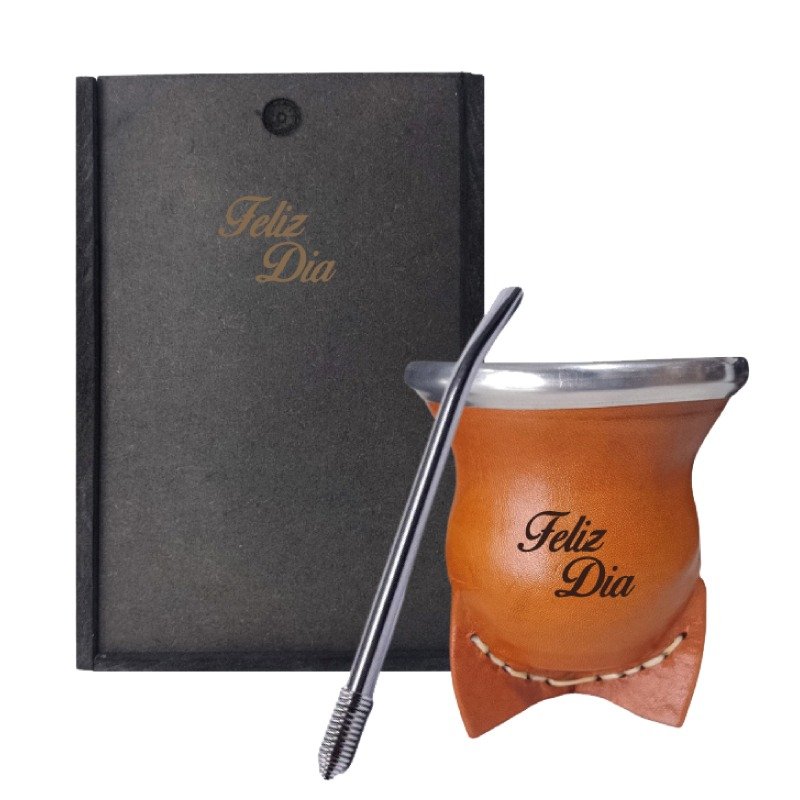 SET DE MATE EN CAJA C/TAPA GRAB+MATGRABADO-SET316B