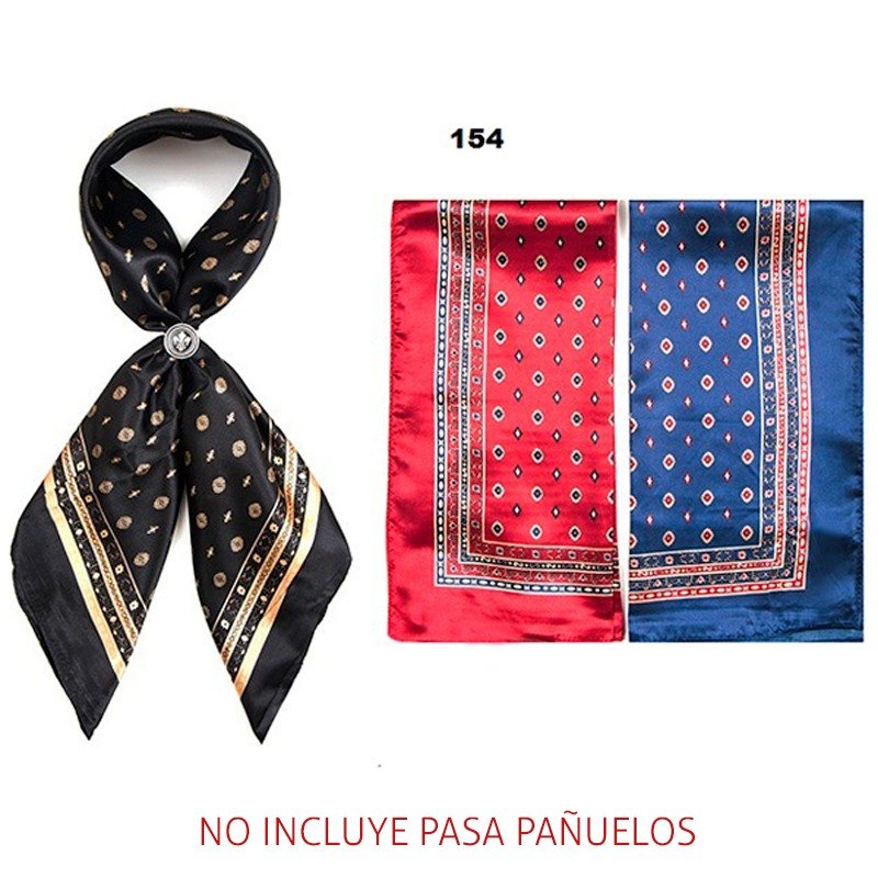 SET PAÑUELO SEDA C/GUARDA GRANDE 70X70 SURTIDOS-PVE612