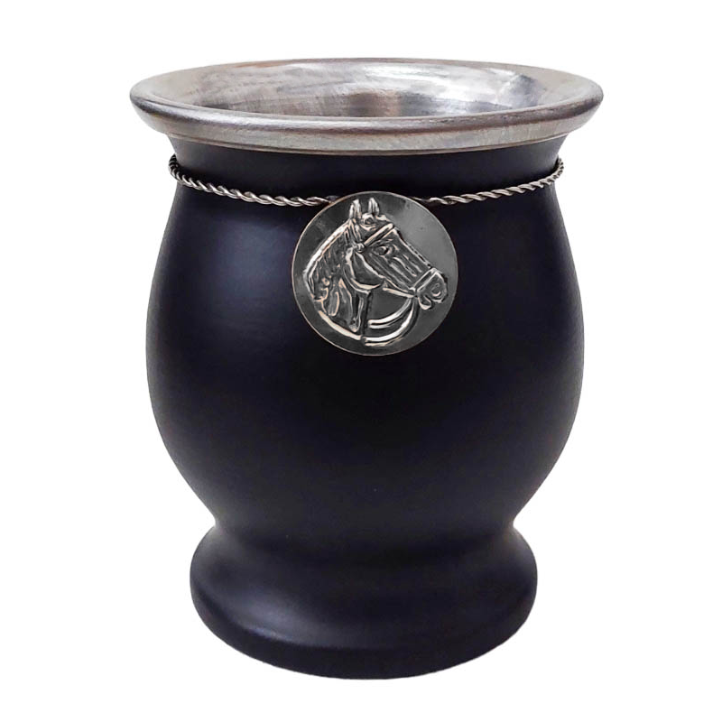 MAT060ALP MATE DE ACERO C/DIJE D ALPACA