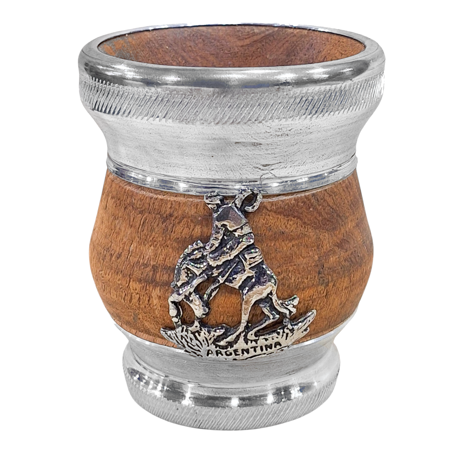 MATE ALGARROBO 2 VIROLAS APLIQUE ART165-MAT171