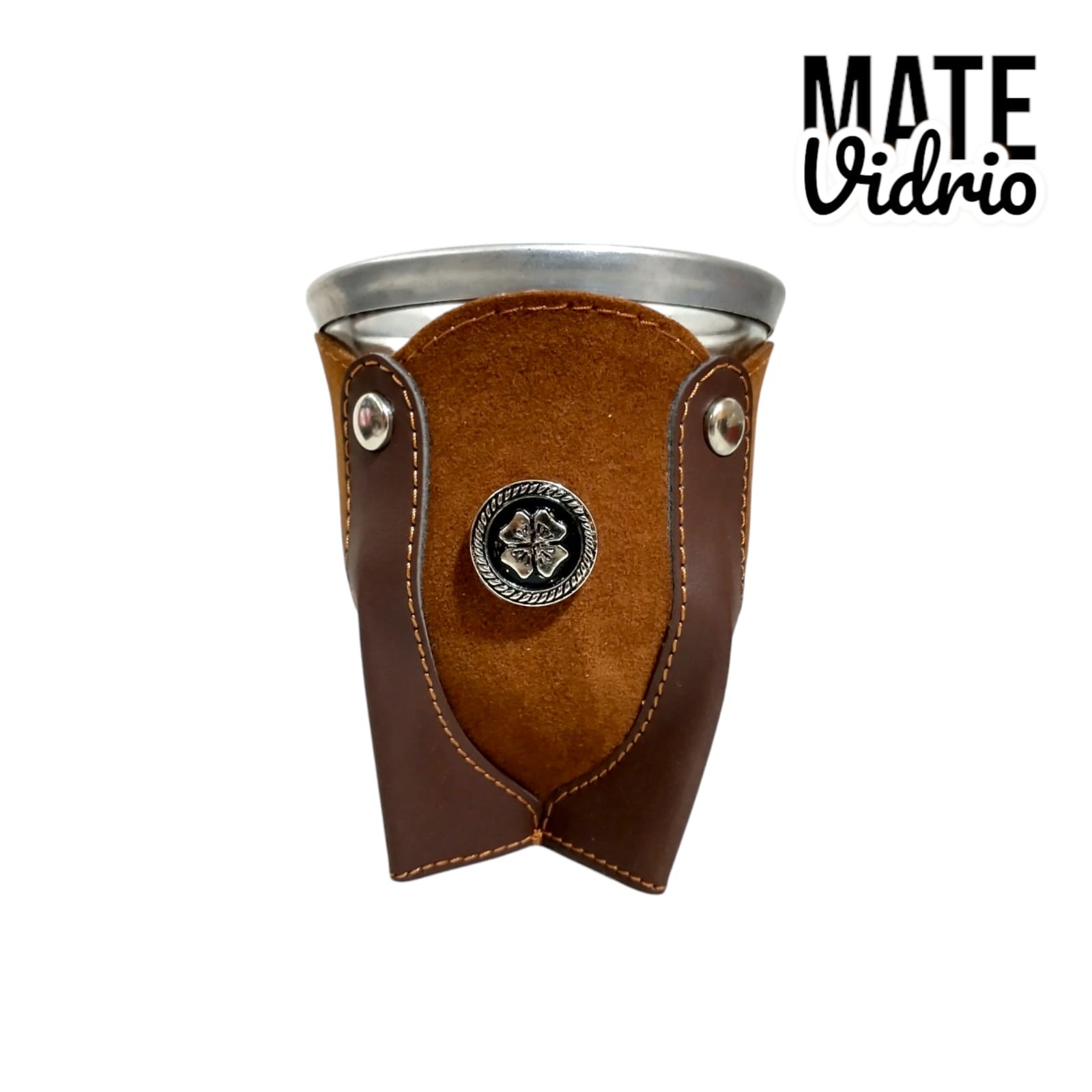 MATE VIDRIO NEGRO FORRADO CUERO ART51-MAT965 - Imagen 4