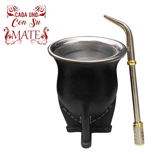 SET038 MATE DE ACERO CON BOMBILLA PICO DE LORO