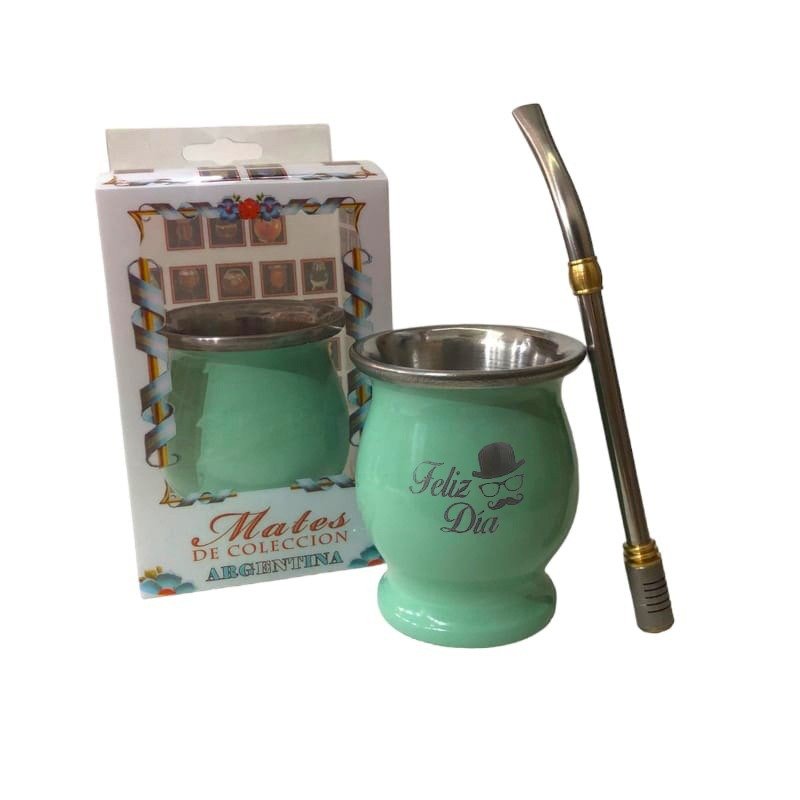 SET DE MATE DE ACERO CON BOMBILLA SET063GR