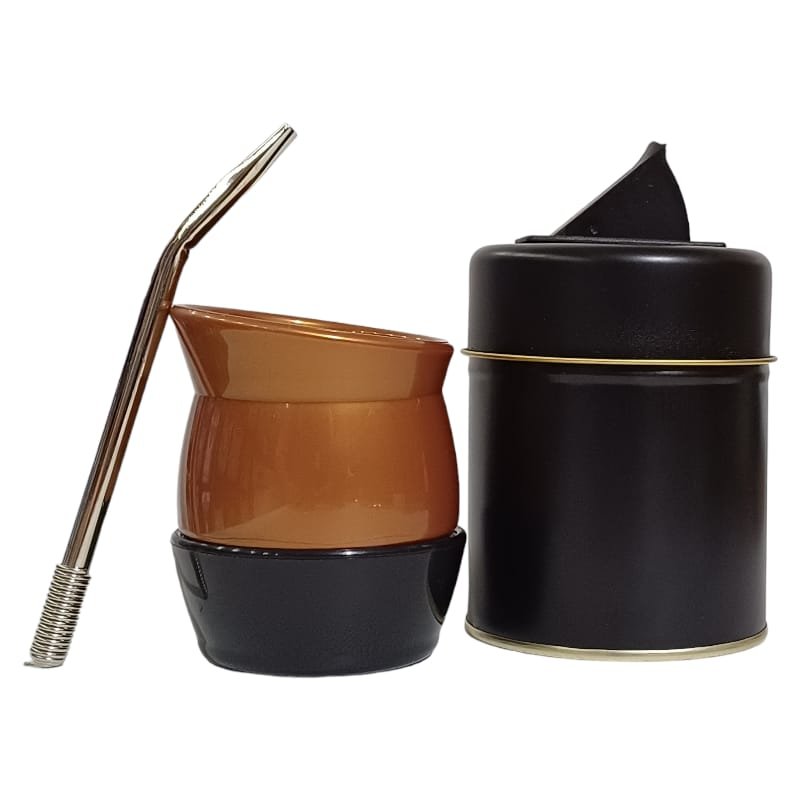 SET DE MATE-MATE BICOLOR ECONÓMICO+YERBERA-SET225 - Imagen 4