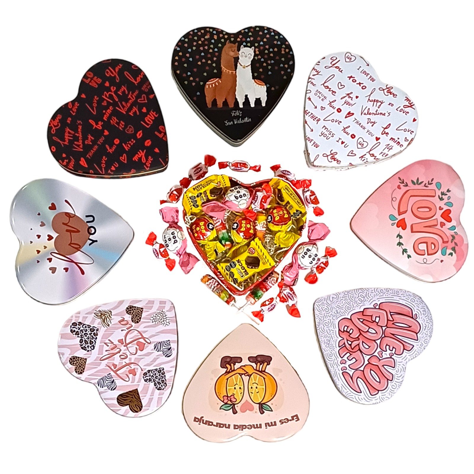 LATA EN FORMA CORAZON SET008 - Imagen 5