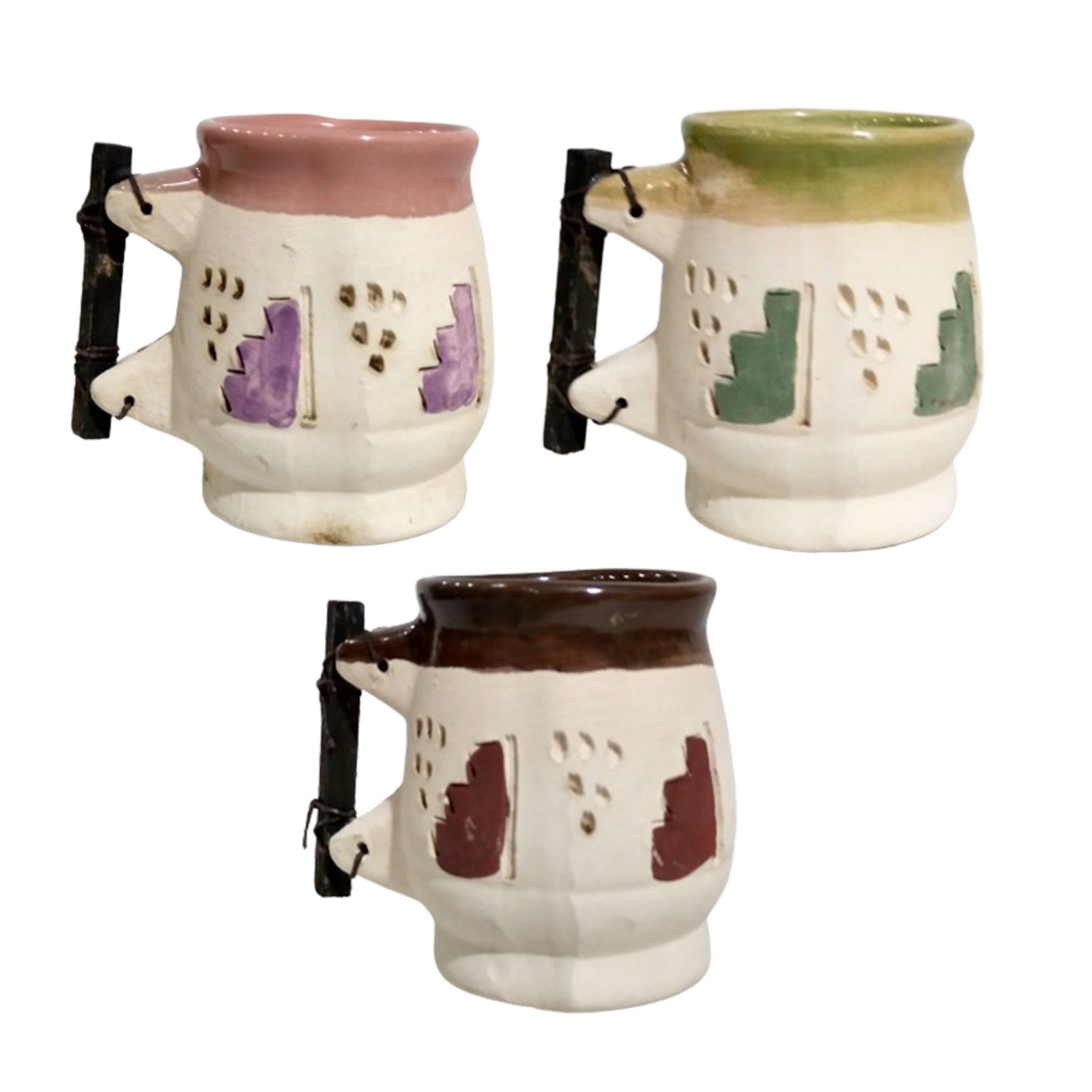 MAT207 MATE CERAMICA CON MANIJA MADERA - Imagen 2