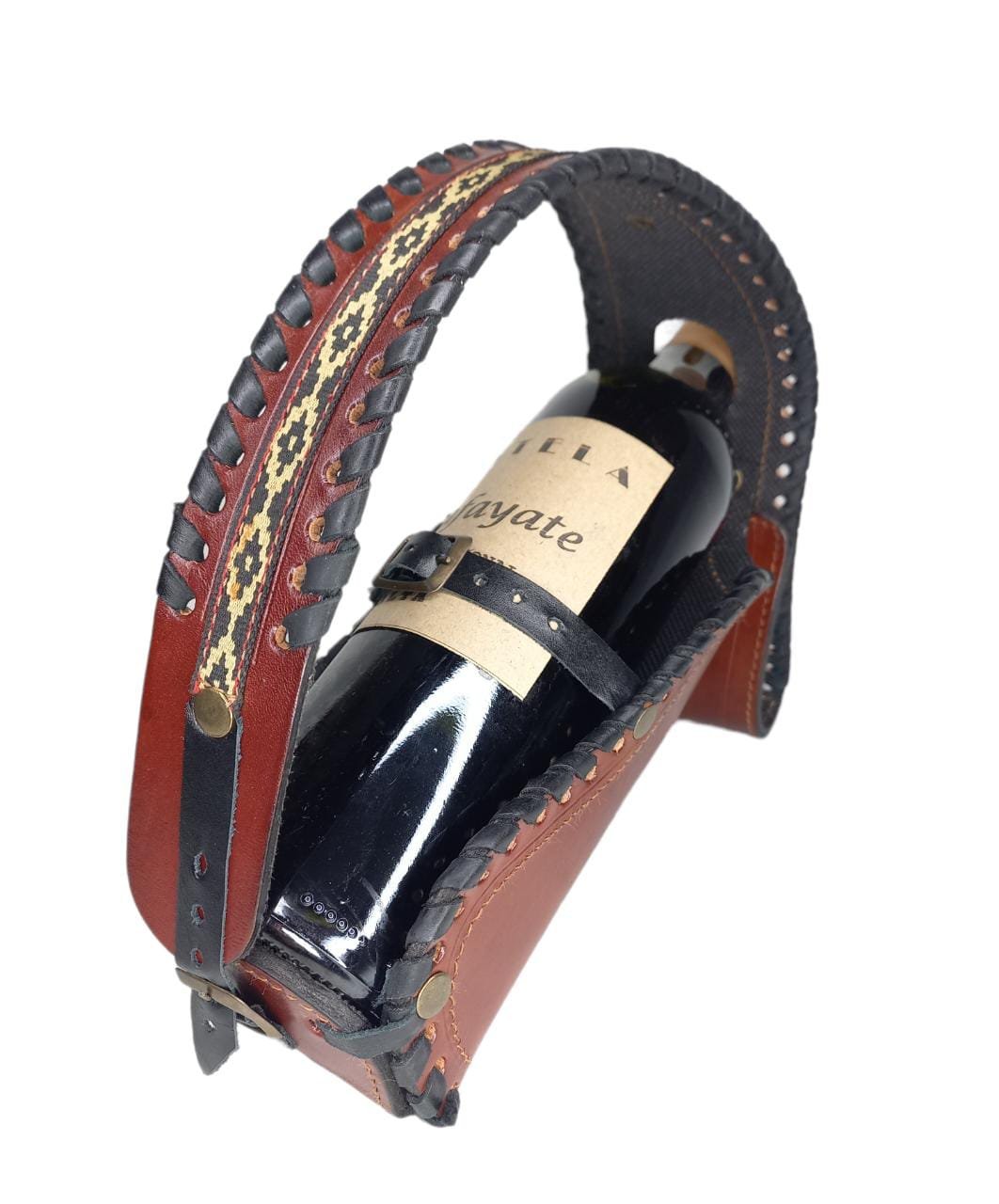 CUE484 PORTA VINO ART518 CUERO - Imagen 2