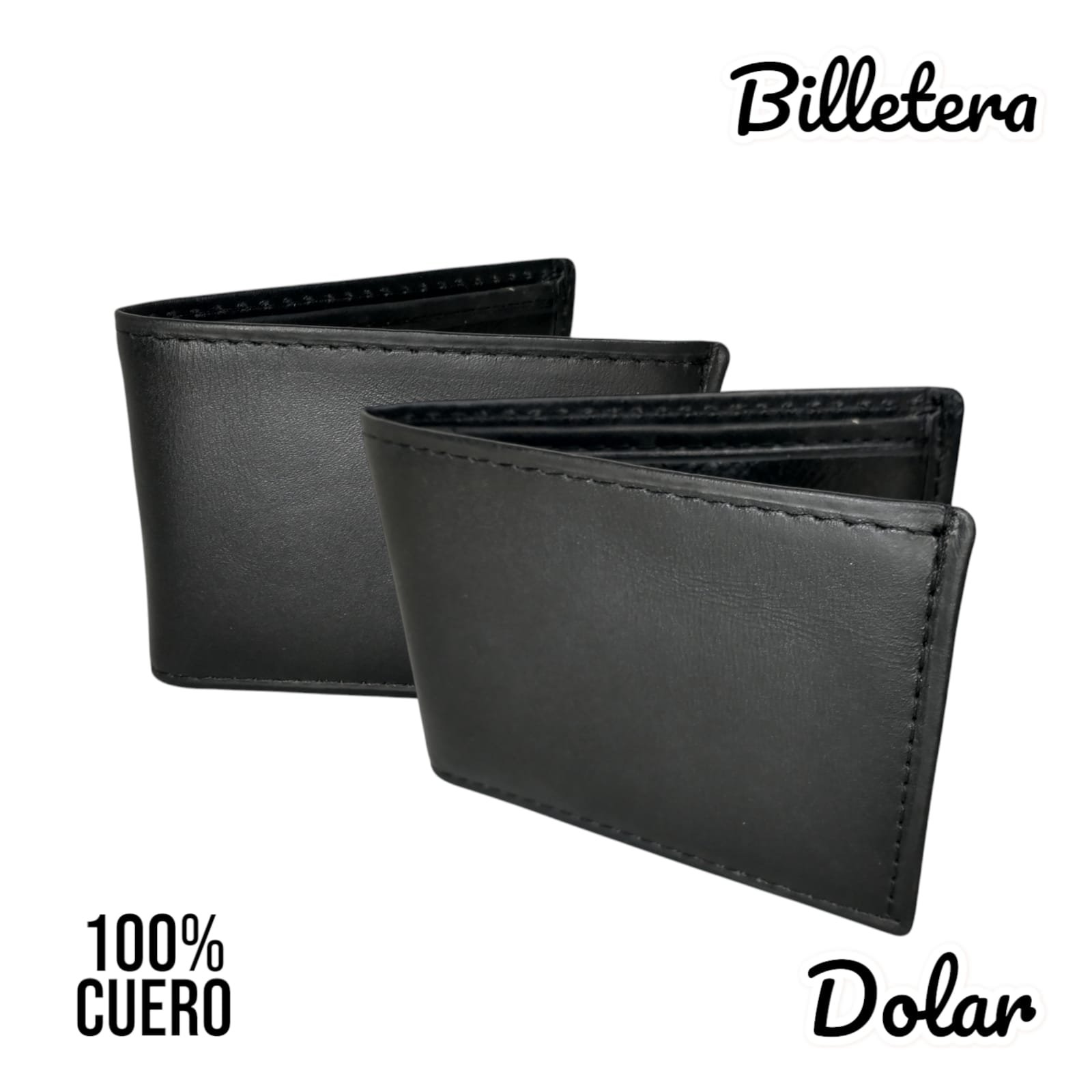 BILLETERA DE CUERO DOLAR CON CIERRE ART354 BIH015 - Imagen 4
