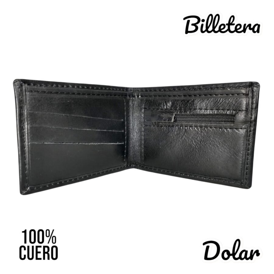 BILLETERA DE CUERO DOLAR CON CIERRE ART354 BIH015 - Imagen 2