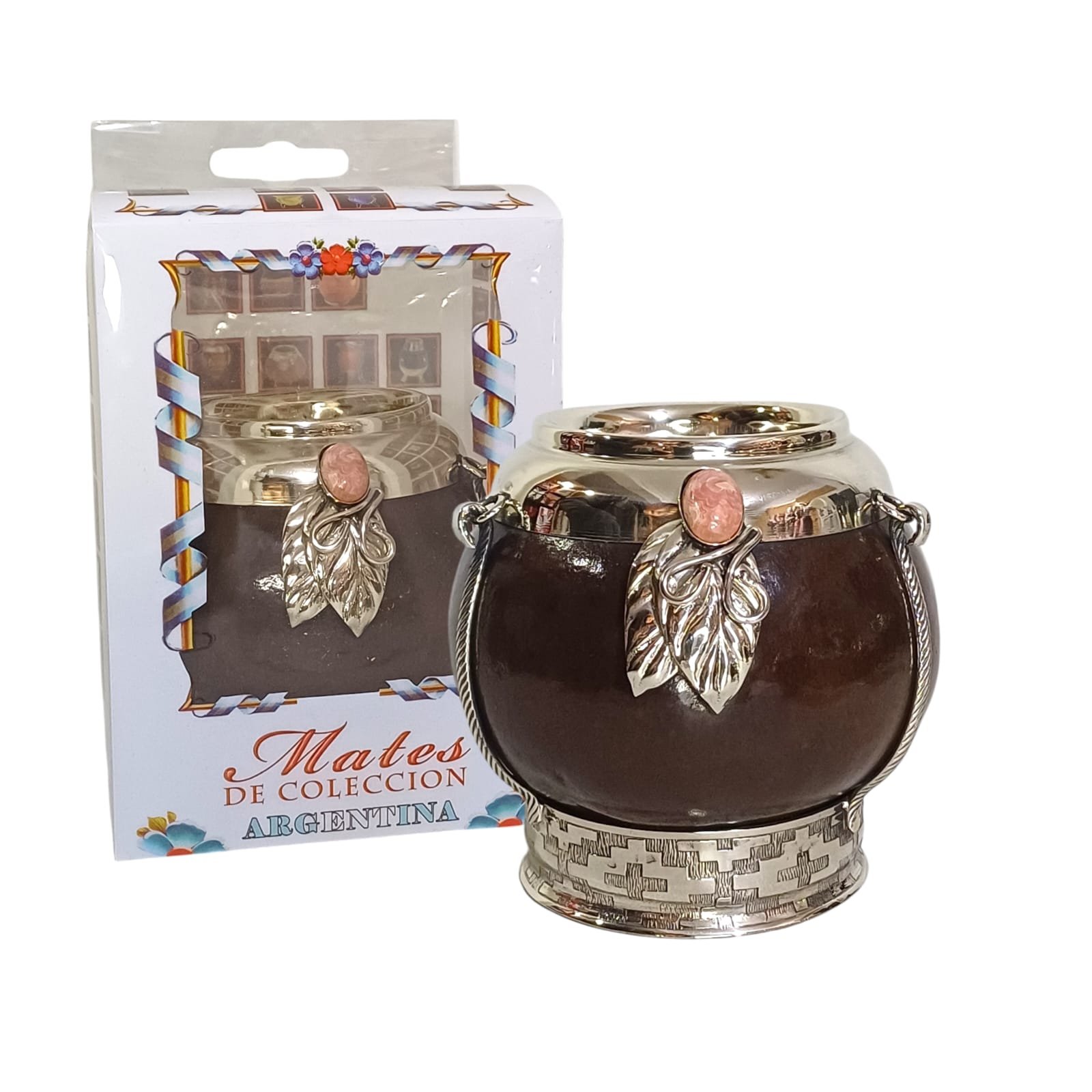 MATE CALABAZA C/ALPACA Y RODOCROCITA MAT232E - Imagen 2