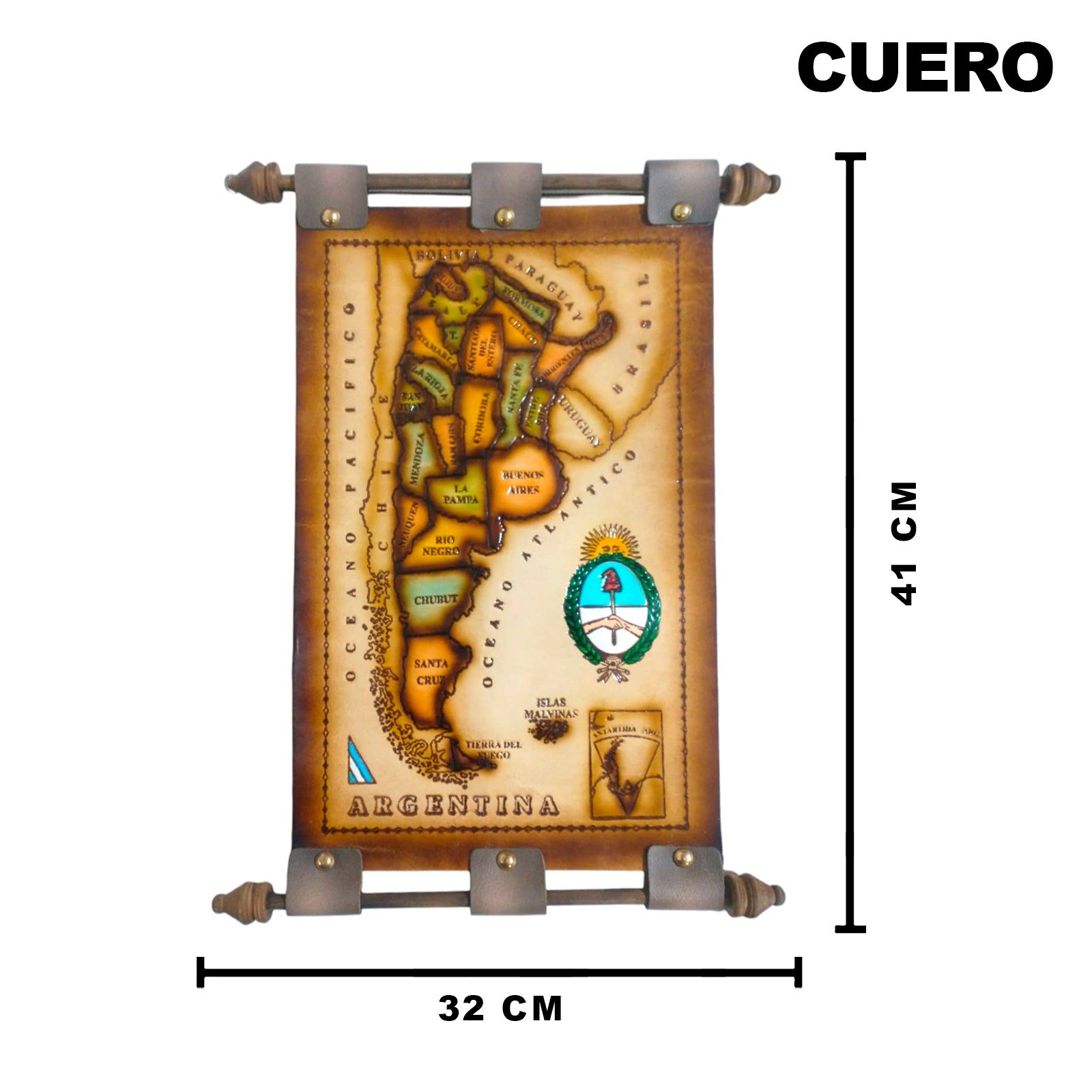 CUE051 TAPIZ MAPA CUERO MEDIANO ART102