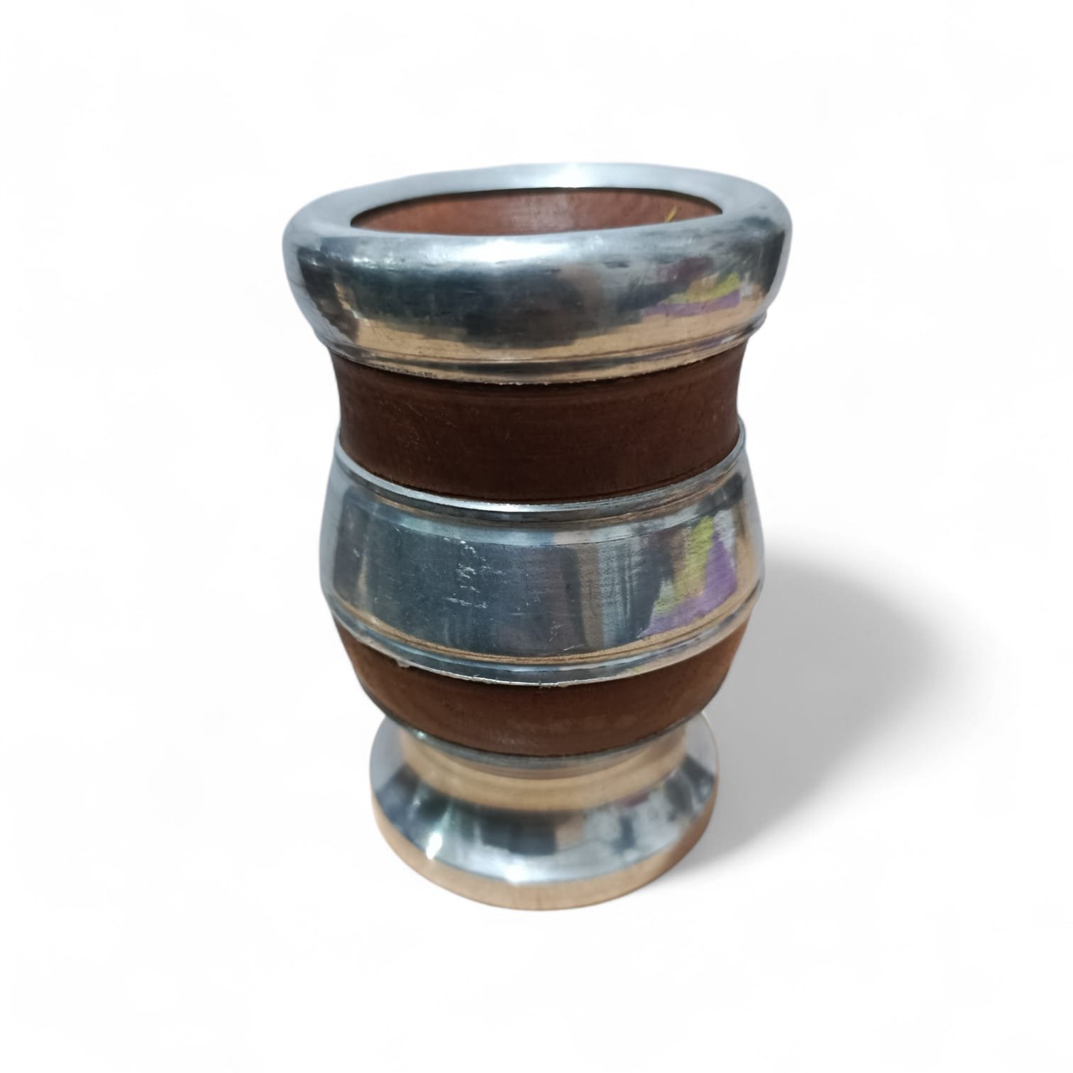 MATE DE MADERA CON VIROLAS -MAT361