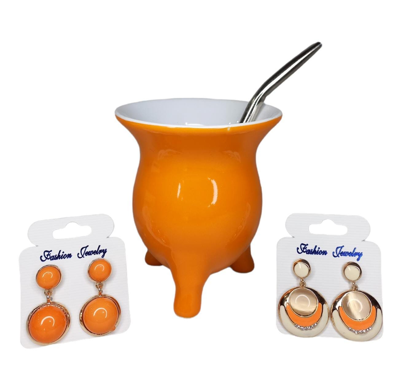 SET DE MATE DE CERÁMICA+ARITOS-PROMO018