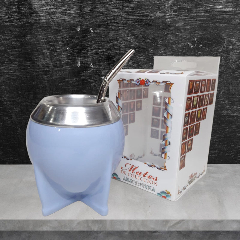 MATE DE CERAMICA - CON CAJA ACRILICA MAT021T