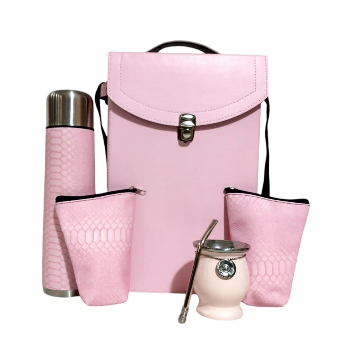 SET DE CANASTO CON LATA Y MATE ACERO SET853A