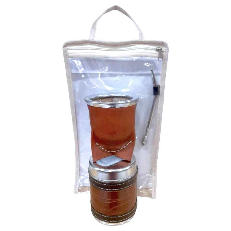 SET907PP SET DE MATE 3PATAS+ YERBERA+BOLSA CRISTAL