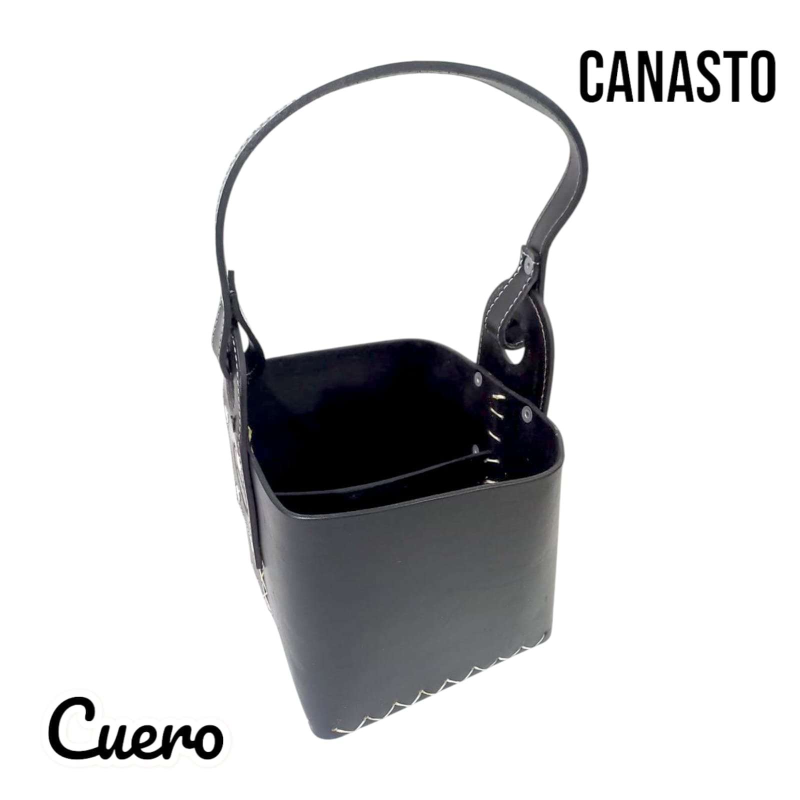 BAG105U CANASTO DE CUERO - Imagen 3