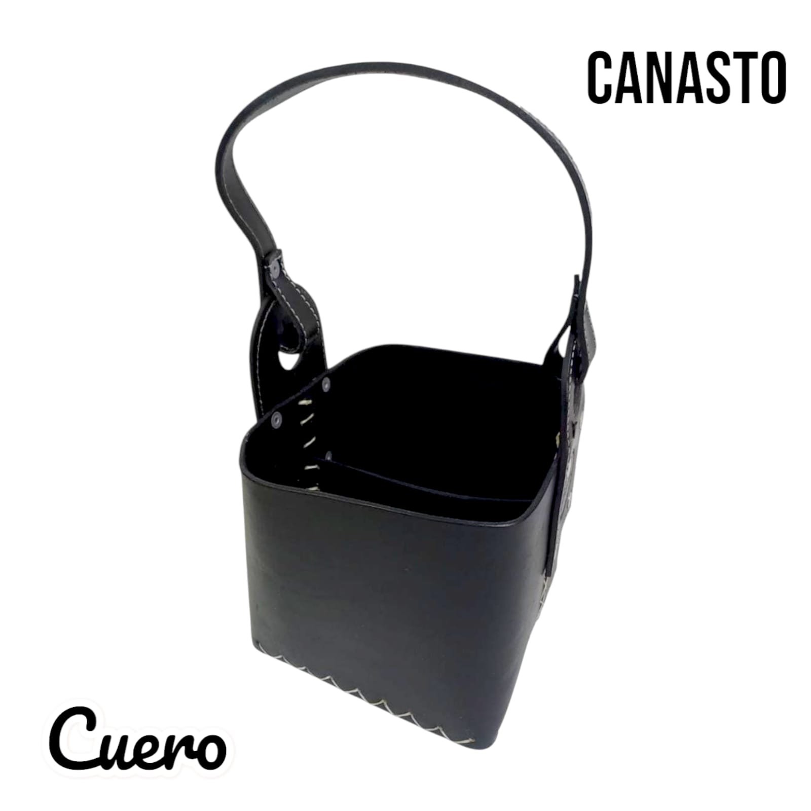 BAG105U CANASTO DE CUERO - Imagen 2