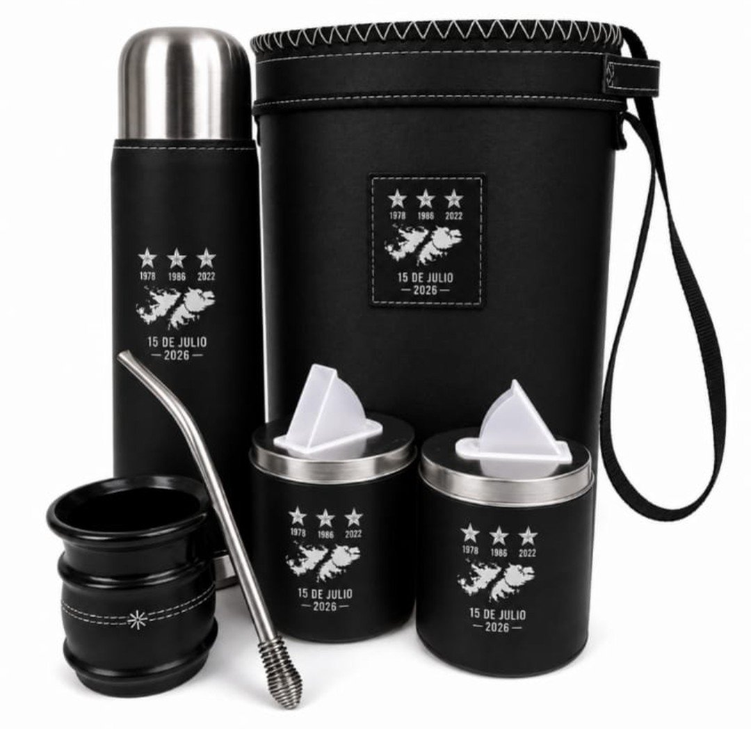 Set de mate Malvinas Argentina  6 pzs-set357
