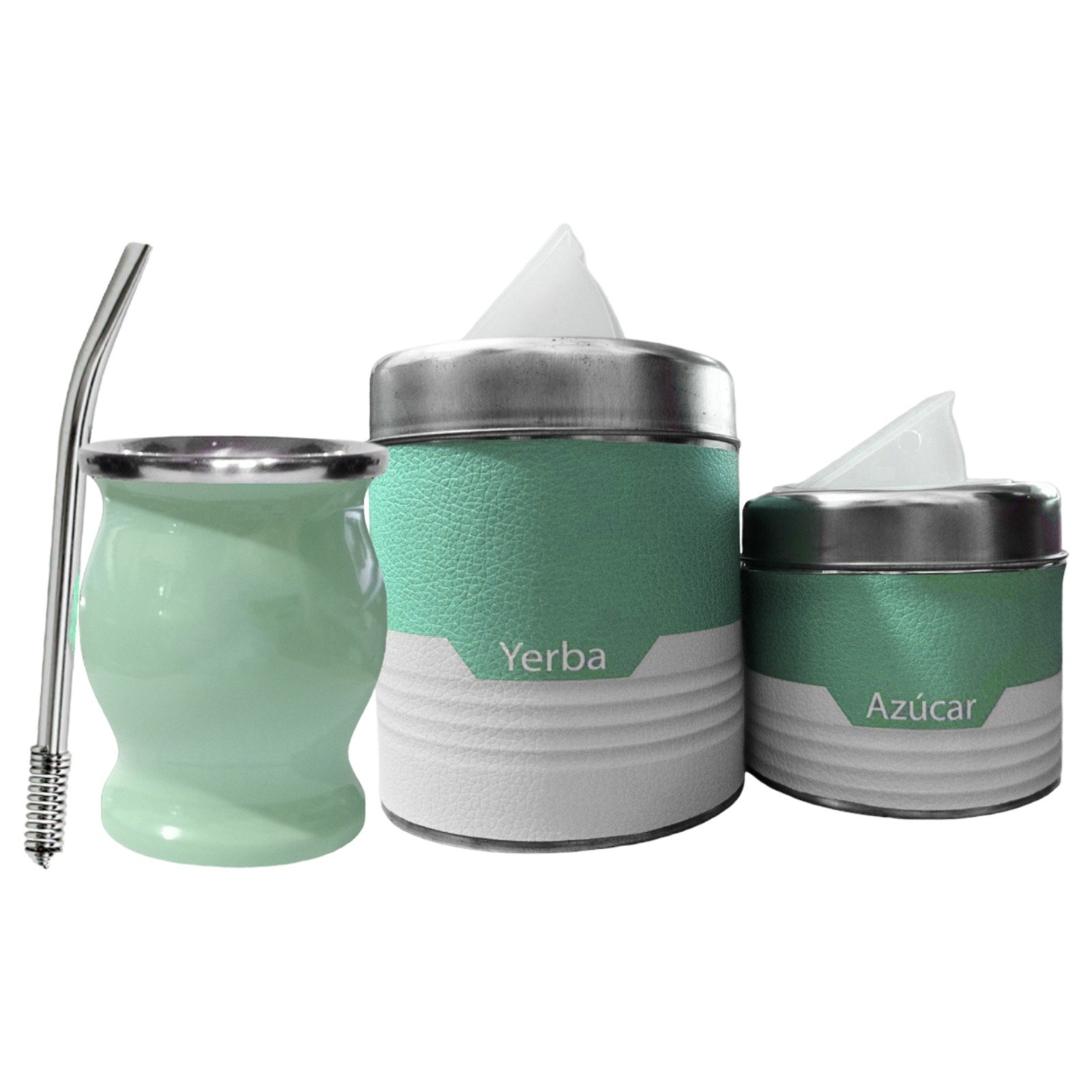 SET DE MATE CON YERBERA AZUCARERA+ BOMBILLA-SET402AL