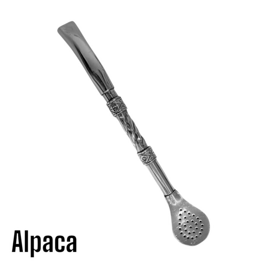 BOMBILLON DE ALPACA PICO DE LORO CON 2 ANILLOS BOM003A - Imagen 4