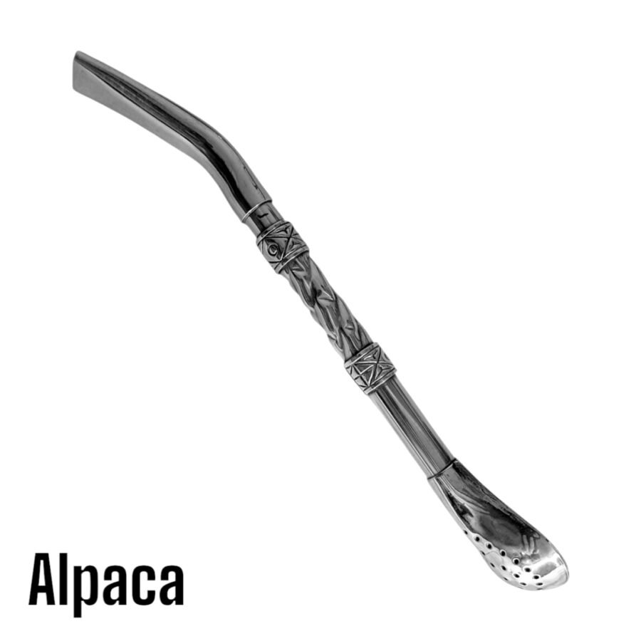 BOMBILLON DE ALPACA PICO DE LORO CON 2 ANILLOS BOM003A - Imagen 3