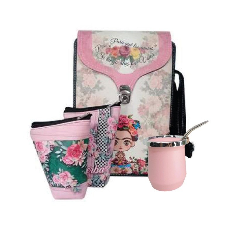SET DE MATE SIN TERMO CON YERBERA AZUCARERA Y MATE SET854ST3