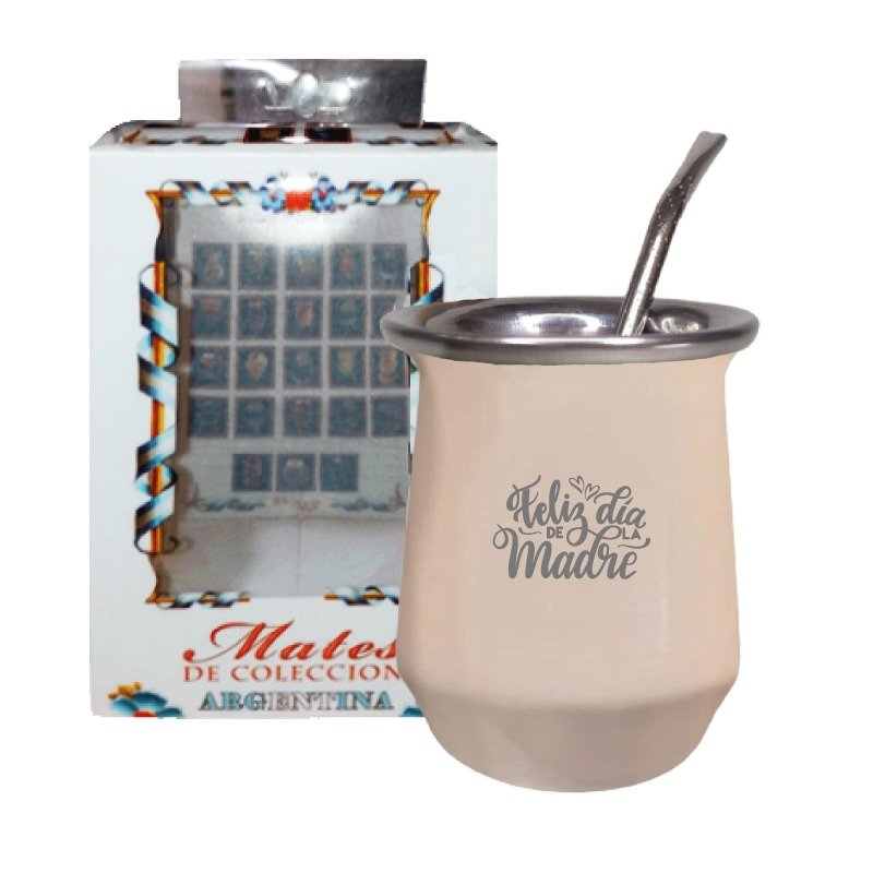 SET DE MATE-MATE DE ACERO CON CAJA ACRÍLICA+BOMBILLA-SET019A