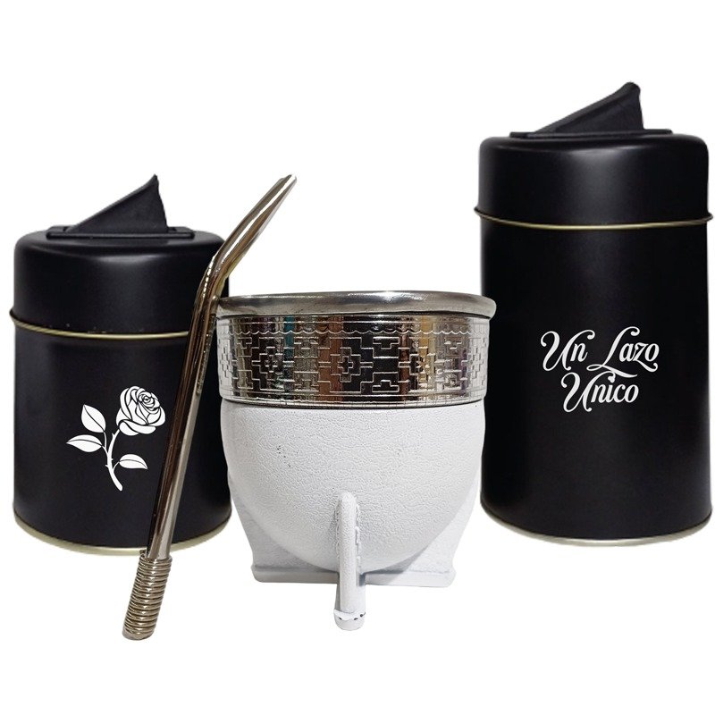 SET DE MATE -SIMIL IMPERIAL TÉRMICO C/YERB Y AZUC-SET408N