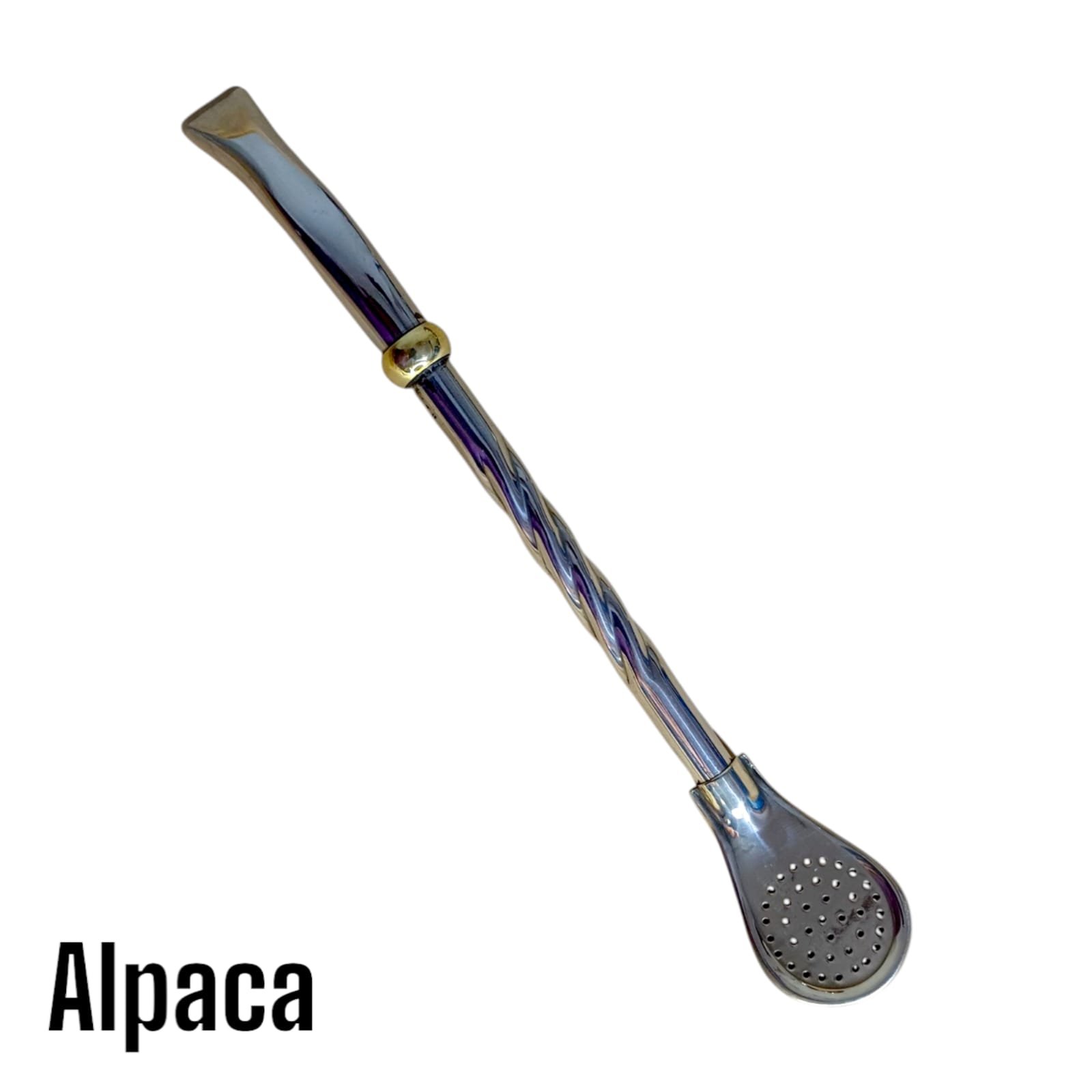 BOMBILLA DE ALPACA CUCHARITA CON1 ANILLO/VIROLA BOM005D - Imagen 6
