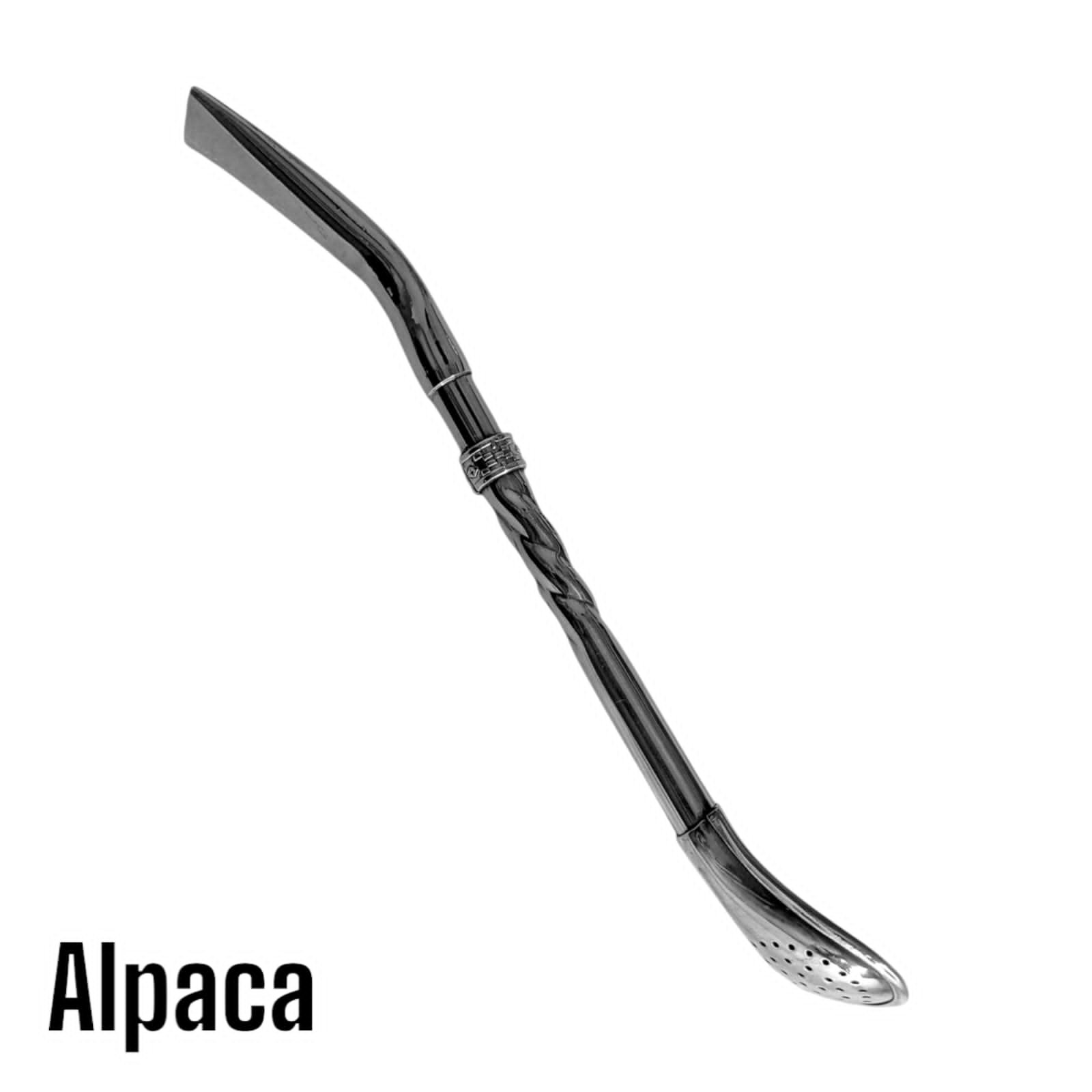 BOMBILLA DE ALPACA CUCHARITA CON1 ANILLO/VIROLA BOM005D - Imagen 5