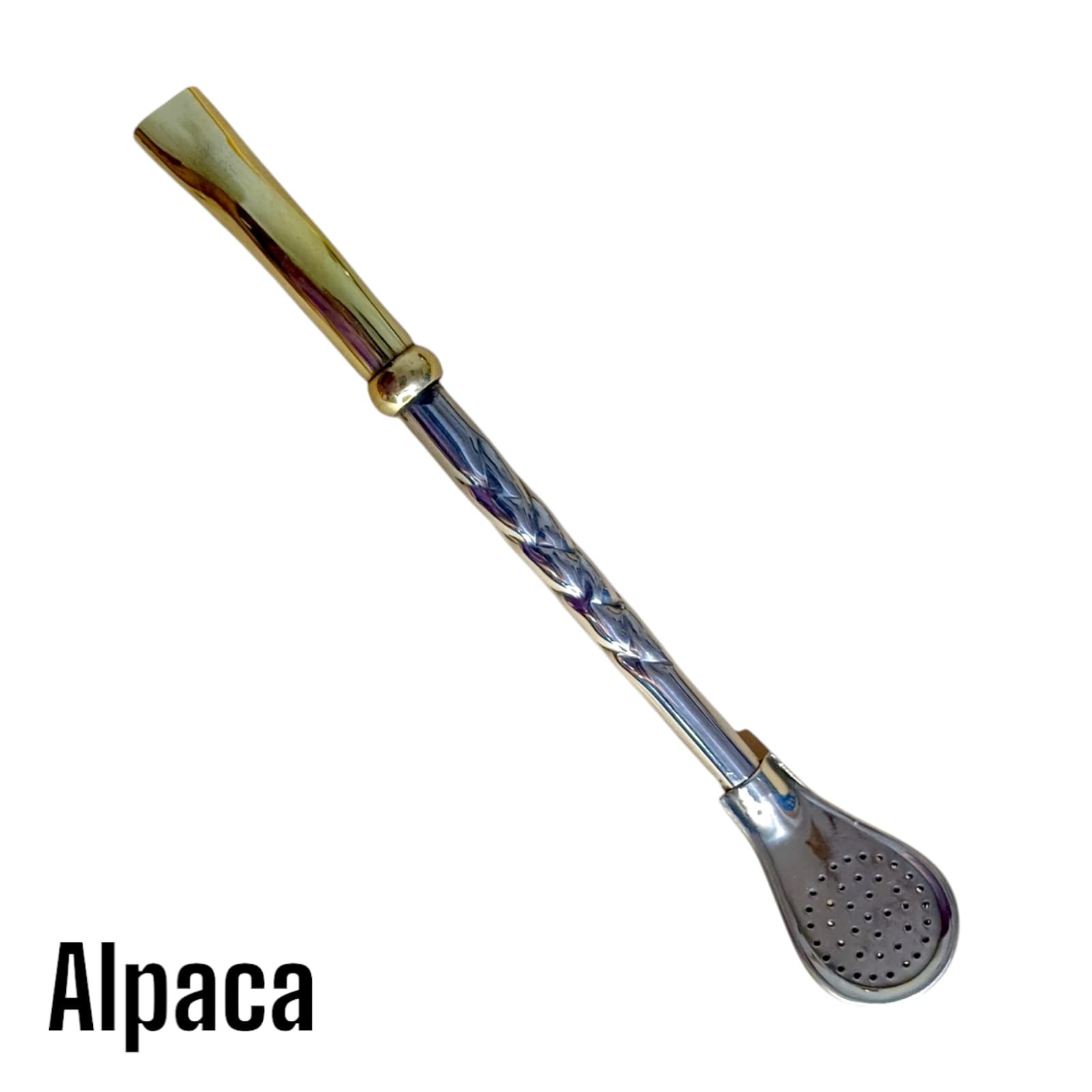 BOMBILLA DE ALPACA CUCHARITA CON1 ANILLO/VIROLA BOM005D