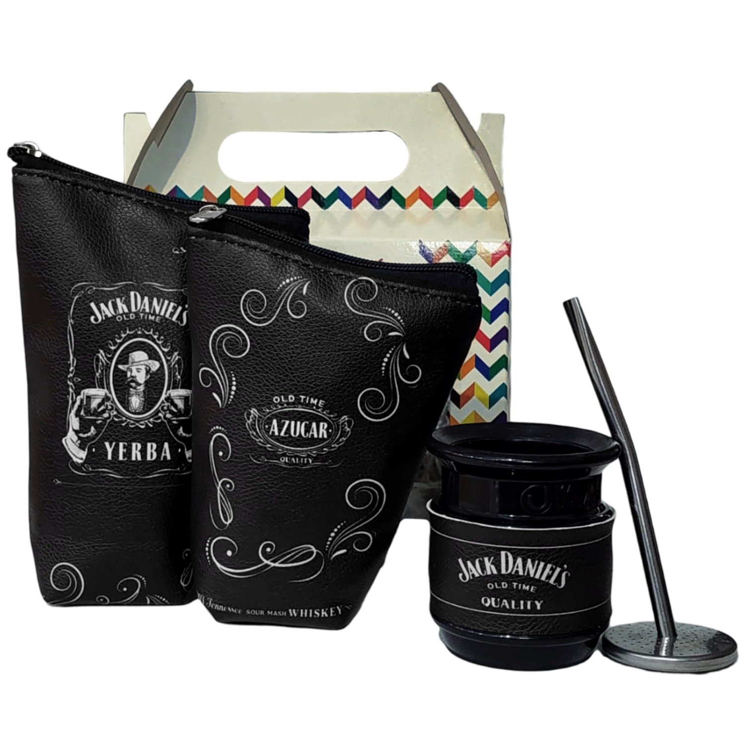 SET DE MATE CON SOBRES YERBERA-AZUCARERA + MATE+BOMBILLA SET087NNR