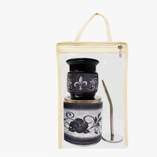 SET DE MATE- YERBERA+MATE URBANO+ BOLSITA DE CRISTAL-SET907F