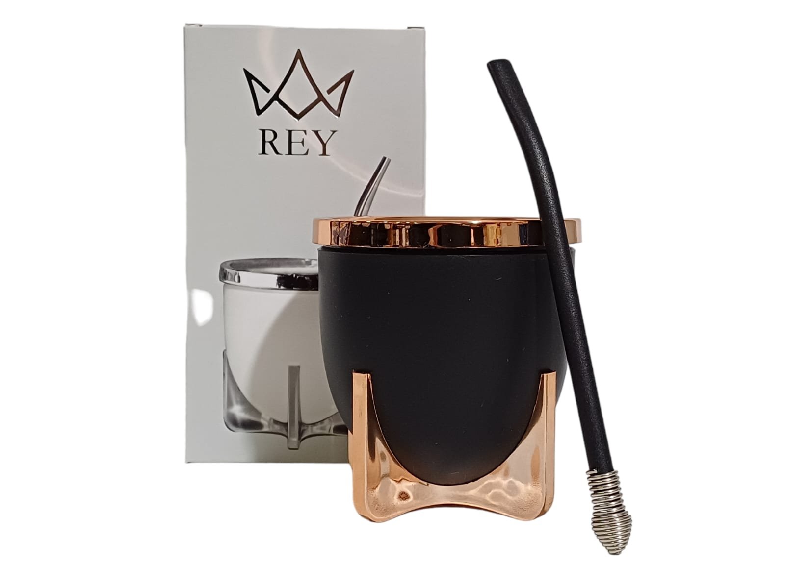 SET DE MATE REY CON BOMBILLA Y CAJA SET096R
