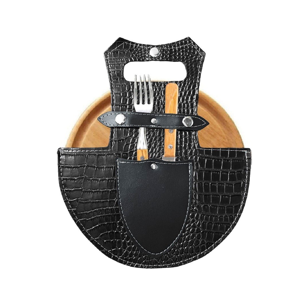 Set de Asado Porta Plato Simil Cuero Sencillo sin Vaso – Raíces Criollas