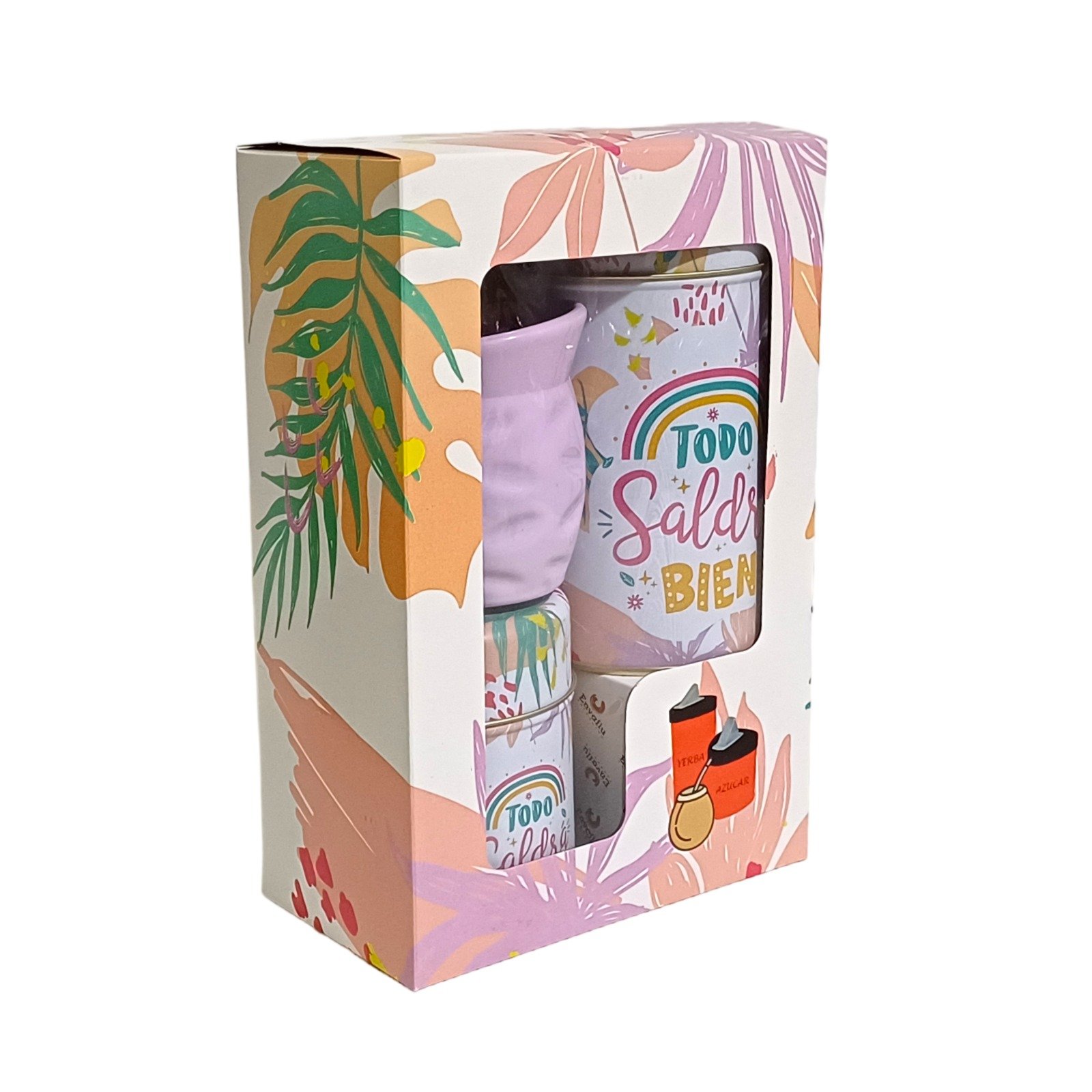 SET621NB SET DE MATE CAJA PLASTICO+YERBERO+AZUCARERA+MATE+BOMBILLA - Imagen 2