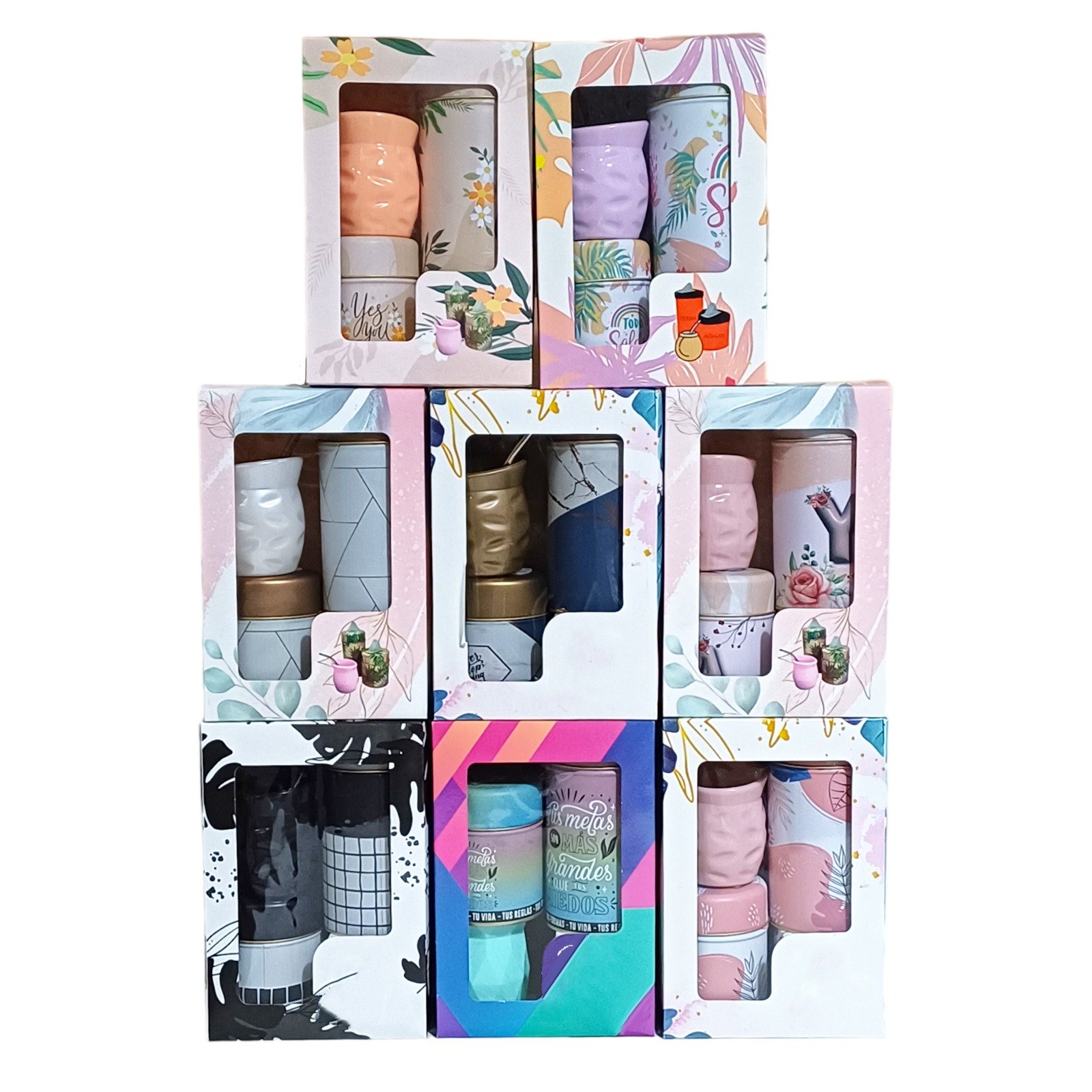 SET621NB SET DE MATE CAJA PLASTICO+YERBERO+AZUCARERA+MATE+BOMBILLA - Imagen 3