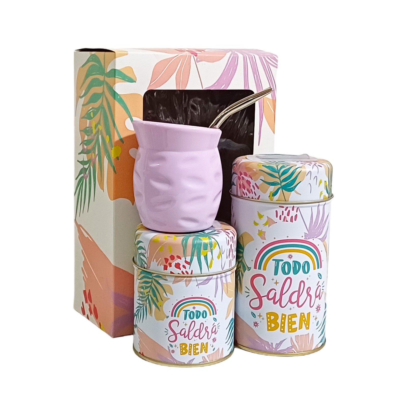 SET621NB SET DE MATE CAJA PLASTICO+YERBERO+AZUCARERA+MATE+BOMBILLA - Imagen 4