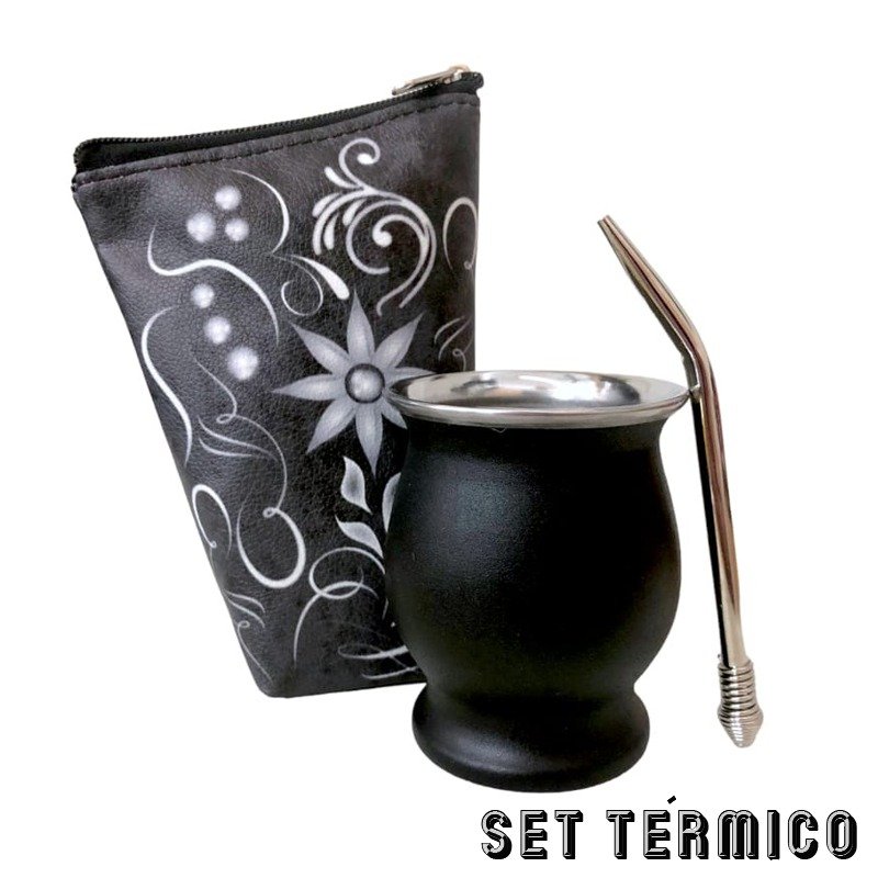 SET DE MATE-MATE DE ACERO+YERBERA+BOMBILLA-MAT074MT - Imagen 3