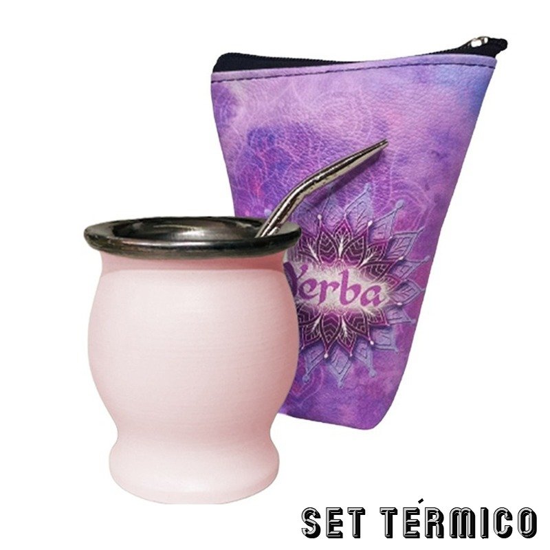 SET DE MATE-MATE DE ACERO+YERBERA+BOMBILLA-MAT074MT - Imagen 2