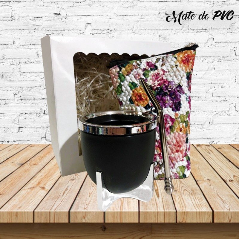 SET DE MATE- CAJA CON MATE YERBERA Y BOMBILLA-SET071A - Imagen 5