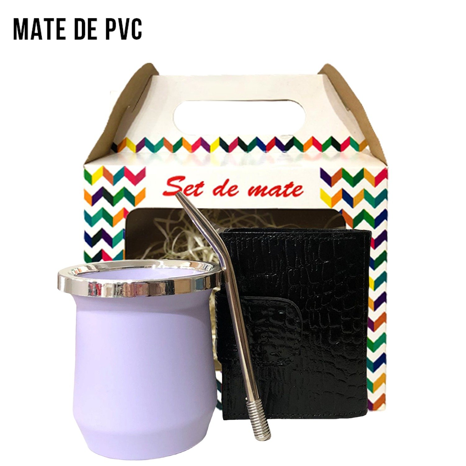 SET DE MATE C/BILLETERA Y BOMBILLA EN CAJA SET087V - Imagen 2