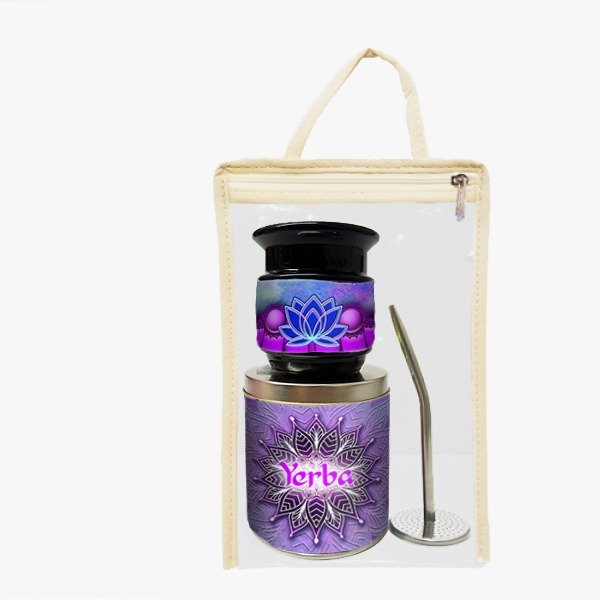 SET DE MATE- YERBERA+MATE URBANO+ BOLSITA DE CRISTAL-SET907C - Imagen 9